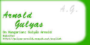 arnold gulyas business card