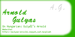 arnold gulyas business card